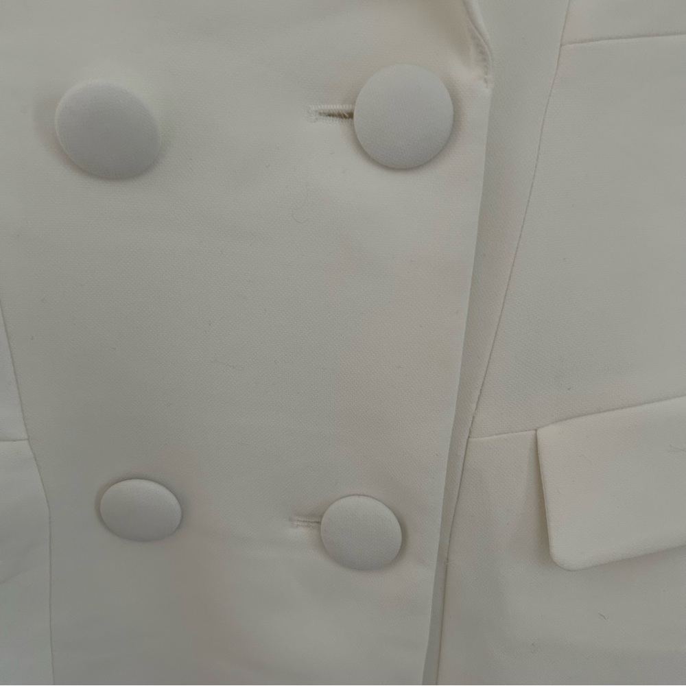 Bardot Janna Hourglass Double Breasted Blazer Mini Dress in White Size 4 - Picture 11 of 12